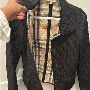 Burberry Women’s Quilted Black Jacket S